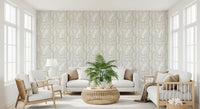 Serene Linear Texture in Cream Wallpaper⁠