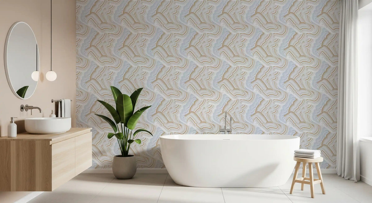 Abstract Agate Stone Swirls Wallpaper⁠