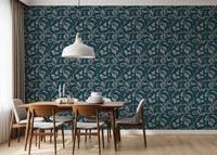 Textured Teal Waves Wallpaper⁠