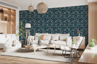 Textured Teal Waves Wallpaper⁠