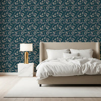 Textured Teal Waves Wallpaper⁠
