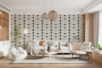 Modern Geometric Ribbon Waves Wallpaper⁠