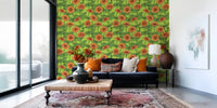 Vibrant Orange Zinnia Garden Wallpaper⁠