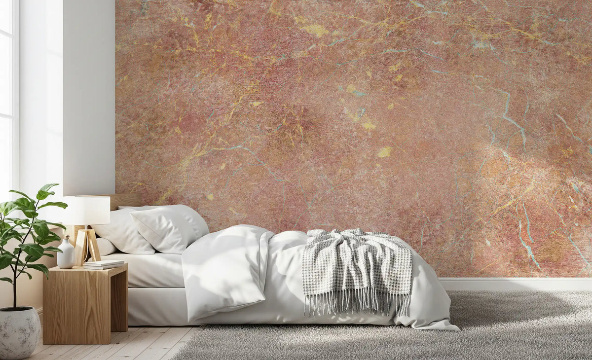 Rustic Earth Tones Marble Texture Wall Mural