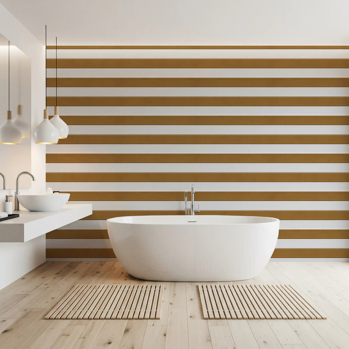 Golden Beige Striped Texture Wallpaper Wallpaper⁠