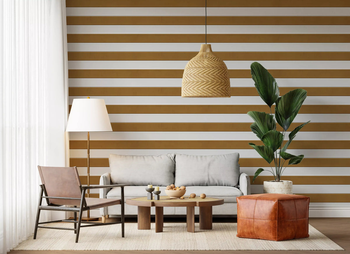 Golden Beige Striped Texture Wallpaper Wallpaper⁠