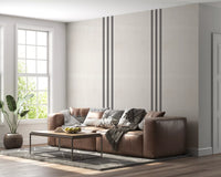 Black Stripes Linen Look Texture Wallpaper⁠