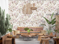 Blush and Ivory Watercolor Subtle Garden Wallpaper⁠
