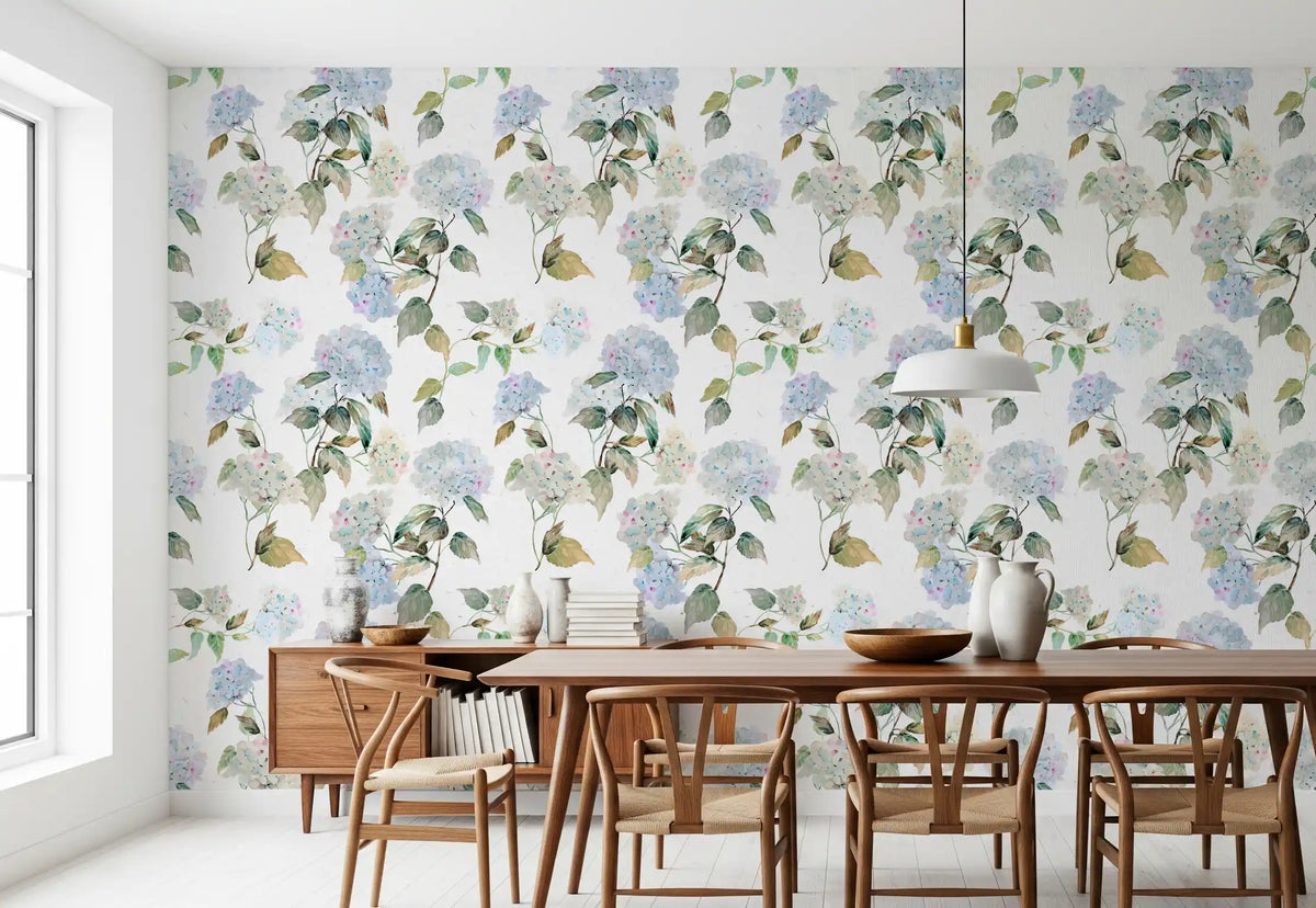 Blue Hydrangeas Wallpaper⁠