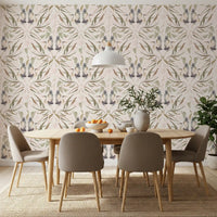 Blue Herons White Wallpaper⁠