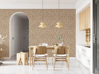Organic Mocha Brushstroke Pattern Wallpaper⁠