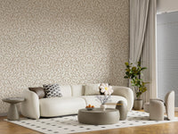 Soft Beige Hand-Drawn Curves Wallpaper⁠