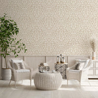 Soft Beige Hand-Drawn Curves Wallpaper⁠