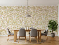 Golden Organic Brushstrokes Wallpaper⁠