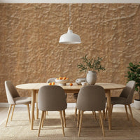 Warm Beige Textured Stone Wallpaper Wall Mural