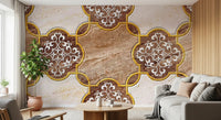 Golden Heritage Ornamental Marble Wallpaper Wall Mural