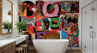 Eclectic Safari Collage Wall Mural