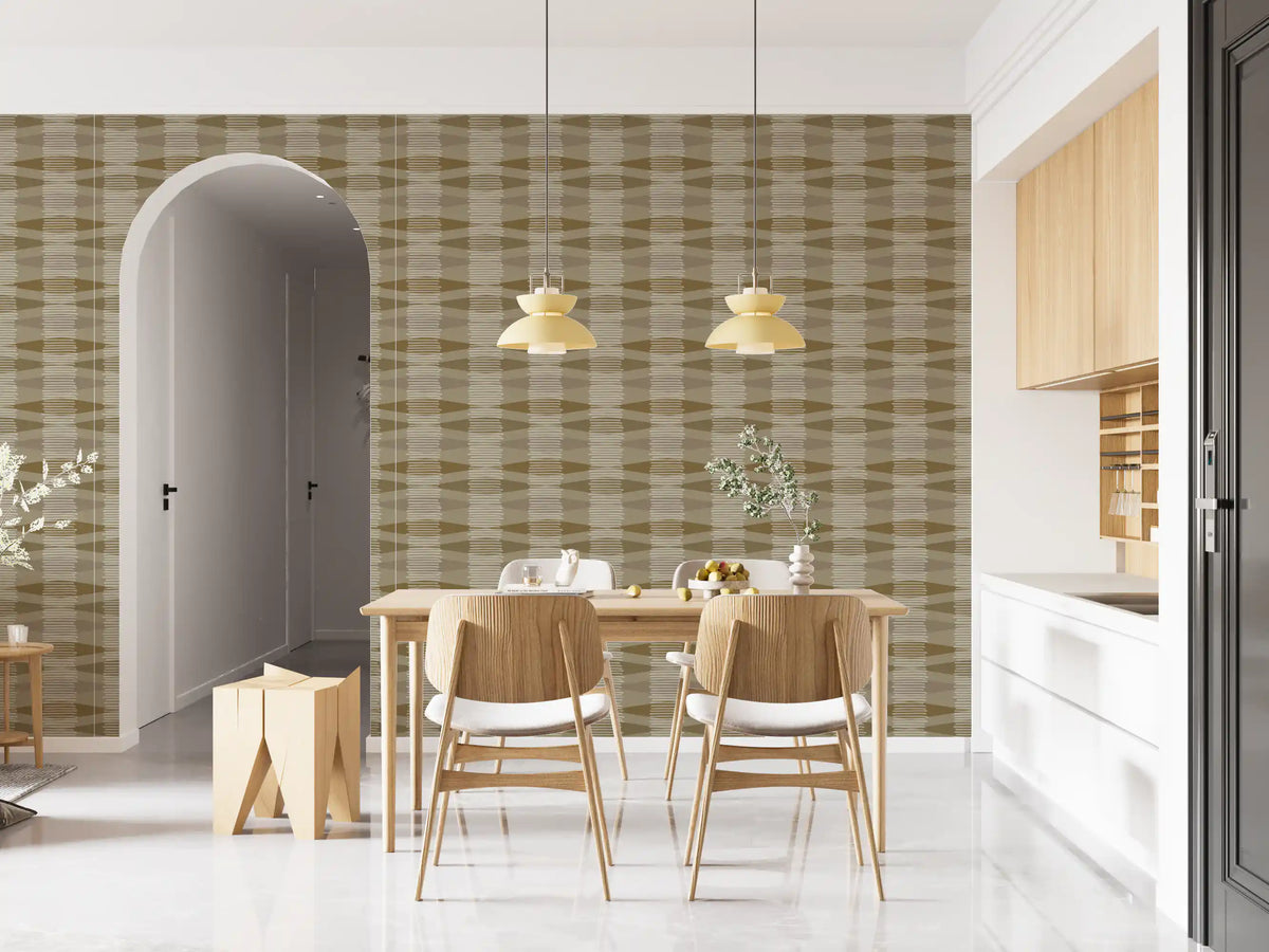 Earth Tone Geometric Rhythm Wallpaper⁠
