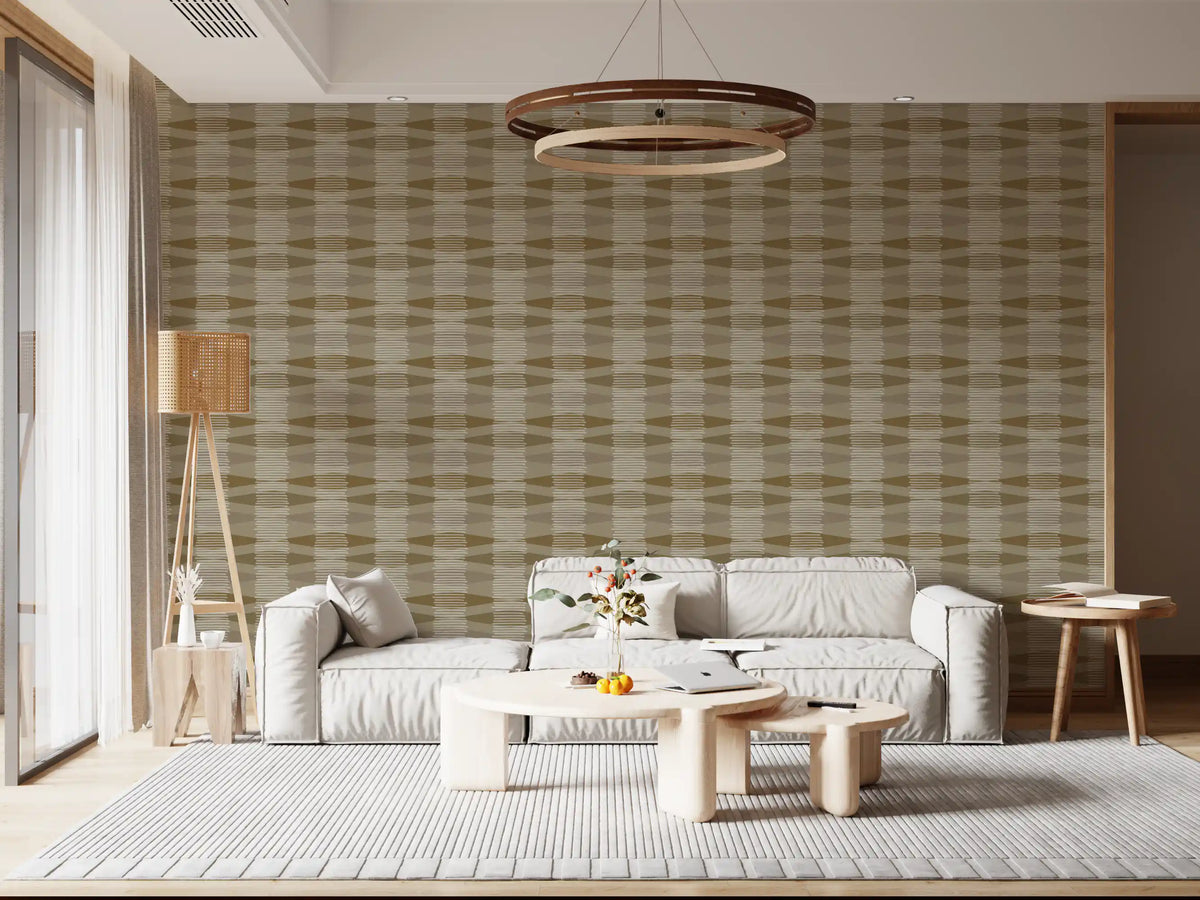 Earth Tone Geometric Rhythm Wallpaper⁠