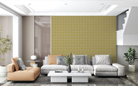 Abstract Mustard Circular Mosaic Wallpaper⁠