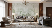 Soft Sage Green Botanical Wall Mural Wall Mural