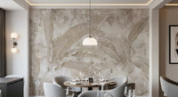 Neutral Beige Tropical Leaves Wall Mural Wall Mural
