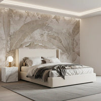 Neutral Beige Tropical Leaves Wall Mural Wall Mural