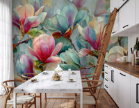 Springtime Magnolia Botanical Wall Mural