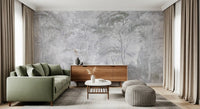 Foggy Slate Grey Misty Forest Landscape Wall Mural Wall Mural