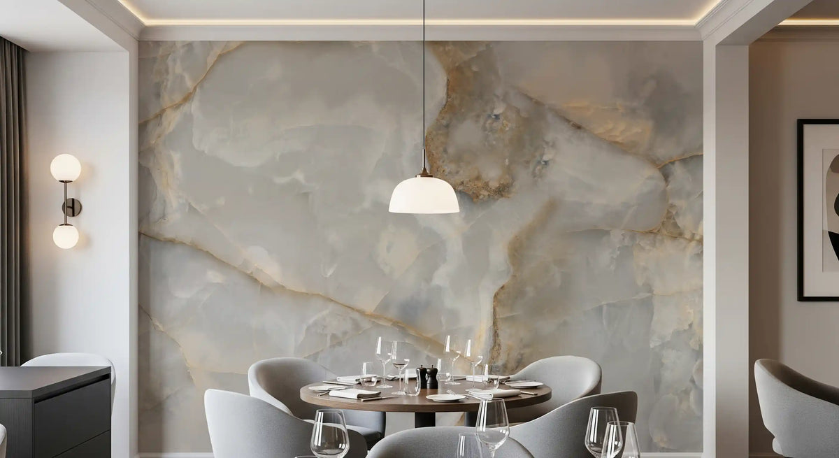 Natural Cream Onyx Vein Wall Mural