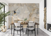 Serene Cream Marble Vein Wall Mural