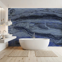 Midnight Blue Ethereal Marble Wall Mural
