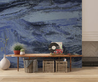 Indigo Veined Slate Wall Mural