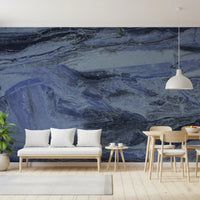 Indigo Veined Slate Wall Mural