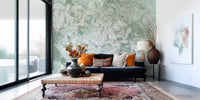Rich Sage Olive Botanical Floral Wall Mural Wall Mural
