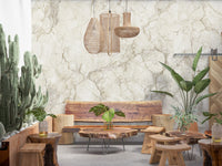 Classic Cream Marble Vein Texture Wall Mural