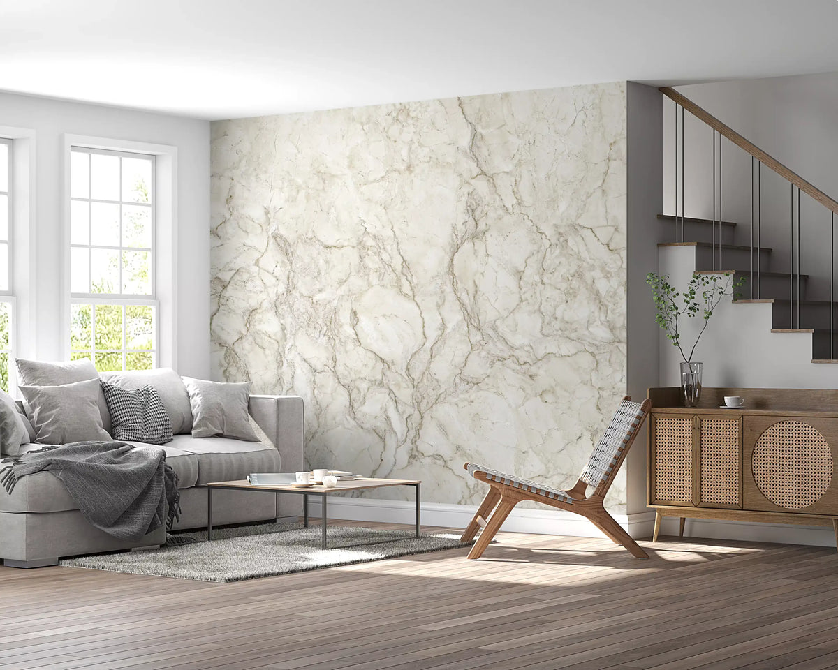 Classic Cream Marble Stone Wall Mural