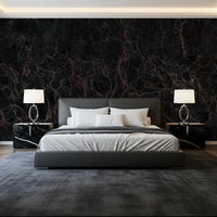 Midnight Rose Veined Marble Wall Mural
