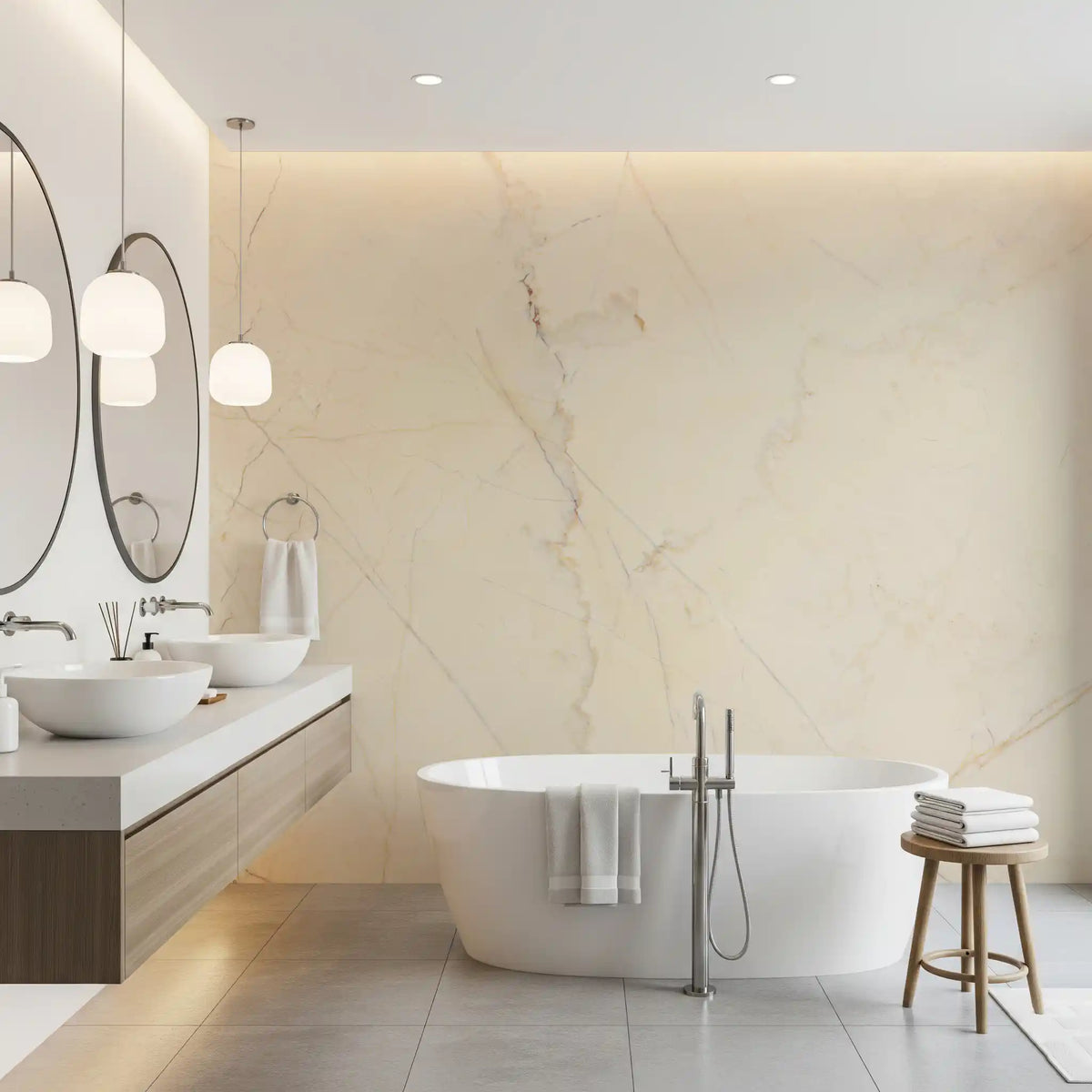 Cream Marble Stone Texture Wall Mural