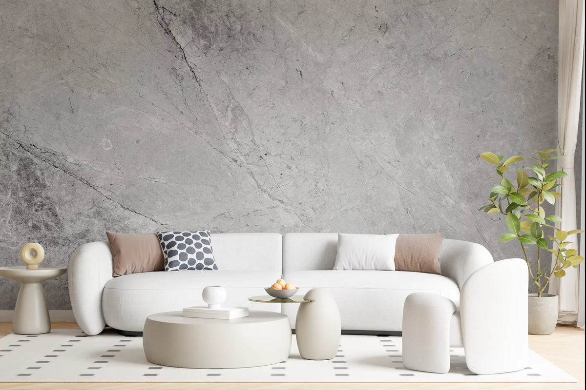 Monochromatic Stone Vein Texture Wall Mural