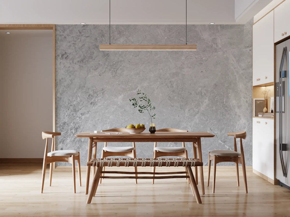 Classic Light Gray Stone Marble Wall Mural