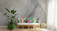 Minimalist Grey Marble Slab Wall Mural