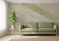 Golden Veined Calacatta Marble Wall Mural