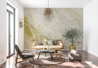 Golden Veined Stone Texture Wall Mural