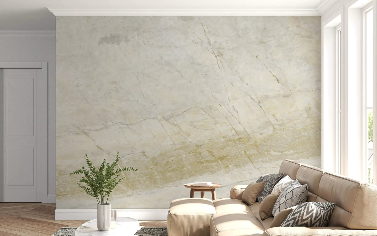 Cream Honed Stone Texture Wall Mural