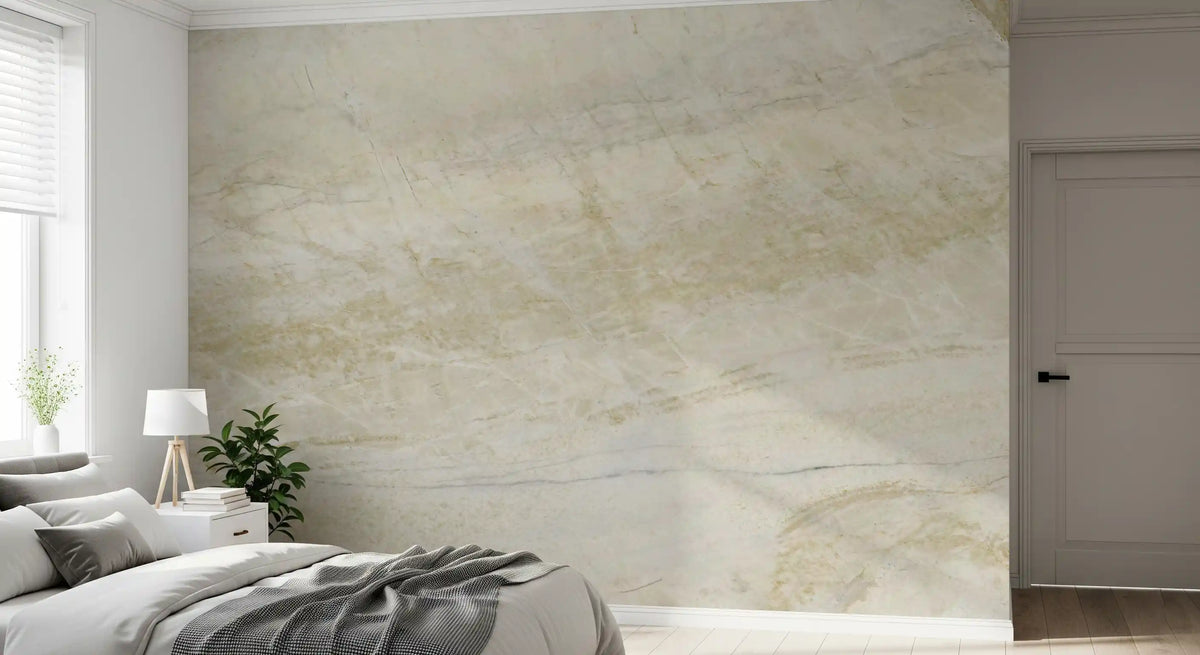 Serene Cream Marble Stone Texture Wall Mural