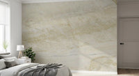 Serene Cream Marble Stone Texture Wall Mural