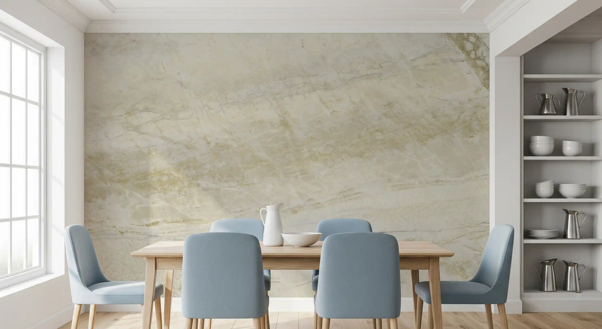 Serene Cream Marble Stone Texture Wall Mural
