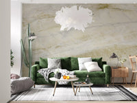 Golden Veined Cream Stone Texture Wall Mural