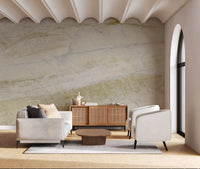 Golden Veined Cream Stone Texture Wall Mural